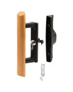 FHC Black Diecast With Hardwood Handle Surface Hook Sliding Patio Door (Single Pack)