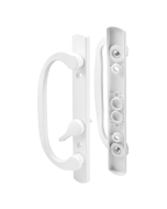 FHC Mortise Style Sliding Patio Door Handle Set - - White Diecast - Non-Keyed - Fits 3-15/16” Hole Spacing (1 Set)