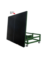 FHC 6" x 8" Counterbalance Tilt -Top Carpeted Glass Cutting Table with Breaker Bar