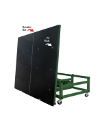 FHC 9' x 12' Counterbalance Tilt-Top Carpeted Glass Cutting Table With 16 Outlet Air Float And Breaker Bar