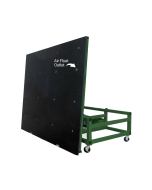FHC 9' x 12' Counterbalance Tilt-Top Carpeted Glass Cutting Table With 16 Outlet Air Float