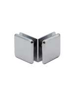 FHC Open Faced Beveled 90" Degree Glass-to-Glass Clamp For 3/8" and 1/2" Glass