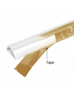 FHC Clear Translucent Silicone Bulb Seal with Tape Applied 95" Long