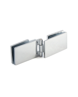 FHC 90 Degree Glass-to-Glass Hinges for 1/4" Glass - Chrome
