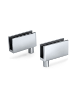 FHC Wide Glass Door Pivot Hinges for 1/4" to 5/16" Glass - Chrome - 2pk