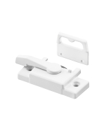 FHC Sash Lock W/Face-Mount Keeper - 2-1/4" Hole Center Spacing - For Vertical Sliding Windows - Diecast Zinc - White - (Single Pack)