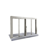 FDW3401AC Manual Deluxe Sliding Window OXXO with Aluminum 1/2