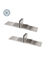 FHC Free Standing Partition Bracket Set (2-Per Pack) Brushed Stainless