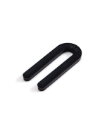 FHC 1/4" x 3-1/2" Solid Plastic Black Horseshoe Shims (100 Pack)