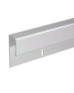 FHC 1/4" Deep Nose Aluminum J-Channel 144" Length - Brite Anodized