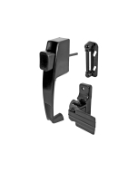 FHC Push Button Latch W/ Tie Down - Single Unit - Black - Complete With Night Lock - Contemporary Design (Single Pack)