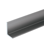 FHC 1/2" Aluminum L-Bar Extrusion 144" Length - Brite Anodized