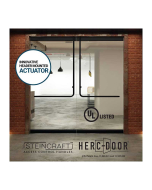 FHC Magnalink Egress Device - B Exterior Pull Handle -  RHR - Glass Mount - Exterior Keyed Access - Satin Brass       