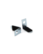 FHC 7/16" x 1-1/4" Bendable Felt Lined Mirror Clip - Nickel Plated - 100pk