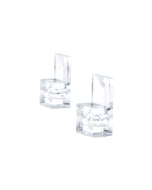 FHC Beveled Mirror Clip - Square Clear Plastic - 100pk