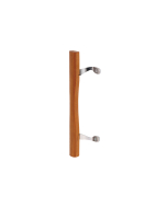 FHC Sliding Glass Door Pull - Wood Handle - Diecast Construction - Chrome (Single Pack)