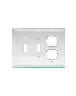 FHC 5-1/4" x 7-1/4" - Double Toggle Duplex Glass Mirror Plate