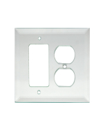 FHC 5-1/4" x 5-1/4" Decora Duplex Clear Glass Mirror Plate