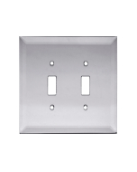 FHC 5-1/4" x 5-1/4" Double Toggle Gray Glass Mirror Plate