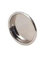 FHC 2-1/8" Stamped Steel Chrome Plated By-Pass Sliding Closet Door Pull Handle (2-Pack)