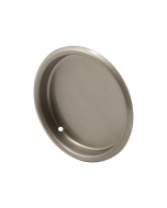 FHC Mortise Closet Door Pull - 5/16" Depth x 2-1/8" Outside Diameter - Solid Steel - Satin Nickel Finish (2 Pack)