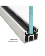FHC 1-7/8" x 1-5/8" Narrow Width Deep Channel for 5/8" Glass - 120"/240" Long