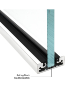 FHC 1-7/8" x 11/16" Narrow Shallow Channel - Includes Gasket for 3/8" Glass