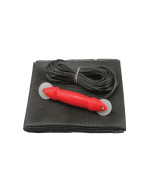 FHC Screen Door Repair Kit With Rolling Tool - Replace Screen On Windows Or Patio Doors - 48” x 84” Charcoal Fiberglass Screen Cloth (1 Kit)