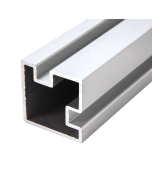 FHC 1-5/16" Square Partition Post With Recessed Glass Pocket - Corner Post - Satin Anodized