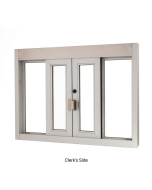 FHC Self-Closing Bi-Parting Window 0XX0 - 42" x 36" - 1/4" Tempered Glass