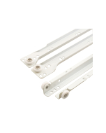 FHC Drawer Slide Kit - Replace Drawer Track Hardware - Self-Closing Design - 17-3/4” Steel Tracks - Plastic Wheels - White 1 Pair (2 Lh - 2 Rh)