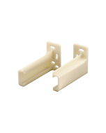 FHC Drawer Track Back Plate - 3/8" x 1" - Plastic - Off-White (1 Pair)