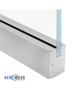 FHC 2-1/2" Low Profile Square Door Rail Without Lock for 1/2" Glass - 35-3/4" Length - Satin Anodized