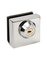 FHC Slip-On Glass Door Lock for 3/8" Thick Glass - Polished Stainless