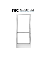 FHC 300T Series Medium Stile Thermal Single Door with 3-3/4" Top and 10" Bottom Rail - 1" Glass Stops - Continuous Hinge - Satin Anodized