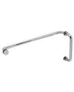 FHC 8" x 20" Tubular Pull/Towel Bar Combo with Washers for 1/4" to 1/2" Glass  