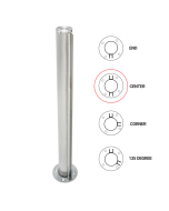 FHC T1000 Center Post - 1.5" Round Partition Post