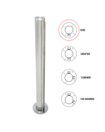 FHC T1000 End Post - 1.5" Round Partition Post