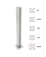 FHC T1000 Corner Post - 1.5" Square Partition Post