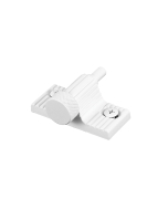 FHC Twist-In Patio Door Lock - 1-9/16" - Cast Zamak Construction With Aluminum Bolt - White Painted Finish (Single Pack)