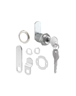 FHC (Keyed Different) Drawer And Cabinet Lock - 7/8” - Diecast Stainless Steel - Fits On 9/16” Max Panel Thickness (1 Kit)