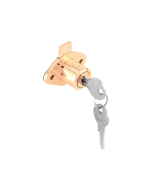 FHC Drawer And Cabinet Lock - 7/8" - Diecast - Brass Plated - Yale Keyway