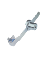 FHC Showcase Window Key Lock - 9/16" x 5-1/2" - Steel - Chrome Plated - Fits 5/16" Glass (Single Pack)