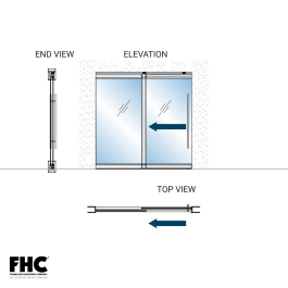 FHC | TR4S11 TRS100 Top Rolling Door System - XO/OX Single