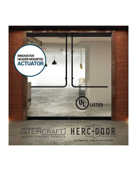 FHC Magnalink Egress Device - B Exterior Pull Handle -  RHR - Rail Mount - Exterior Keyed Access - Satin Brass       