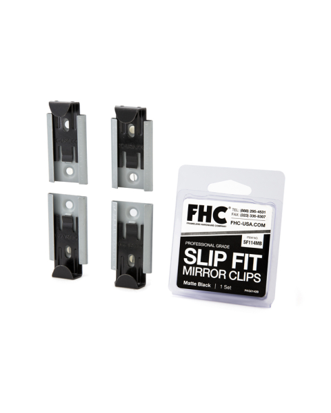 FHC Slip Fit Mirror Clip Set - Matte Black
