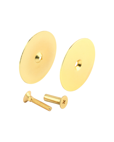 2-5/8 in., Brass Plated Hole Filler Plate Door Knob 2-5/8 in., Brass Plated Hole Filler Plate Door Knob
