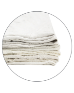 FHC, T10525 25Lb Box Of Rags Reclaimed White Knit