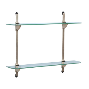 FHC Adjustable Glass Shelf Kit 5-1/2" x 23-1/2" - Satin Nickel