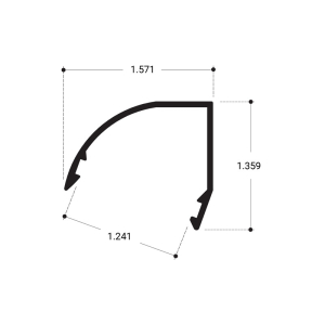 FHC Aluminum Showcase Light Extrusion 42" Length - Satin Anodized